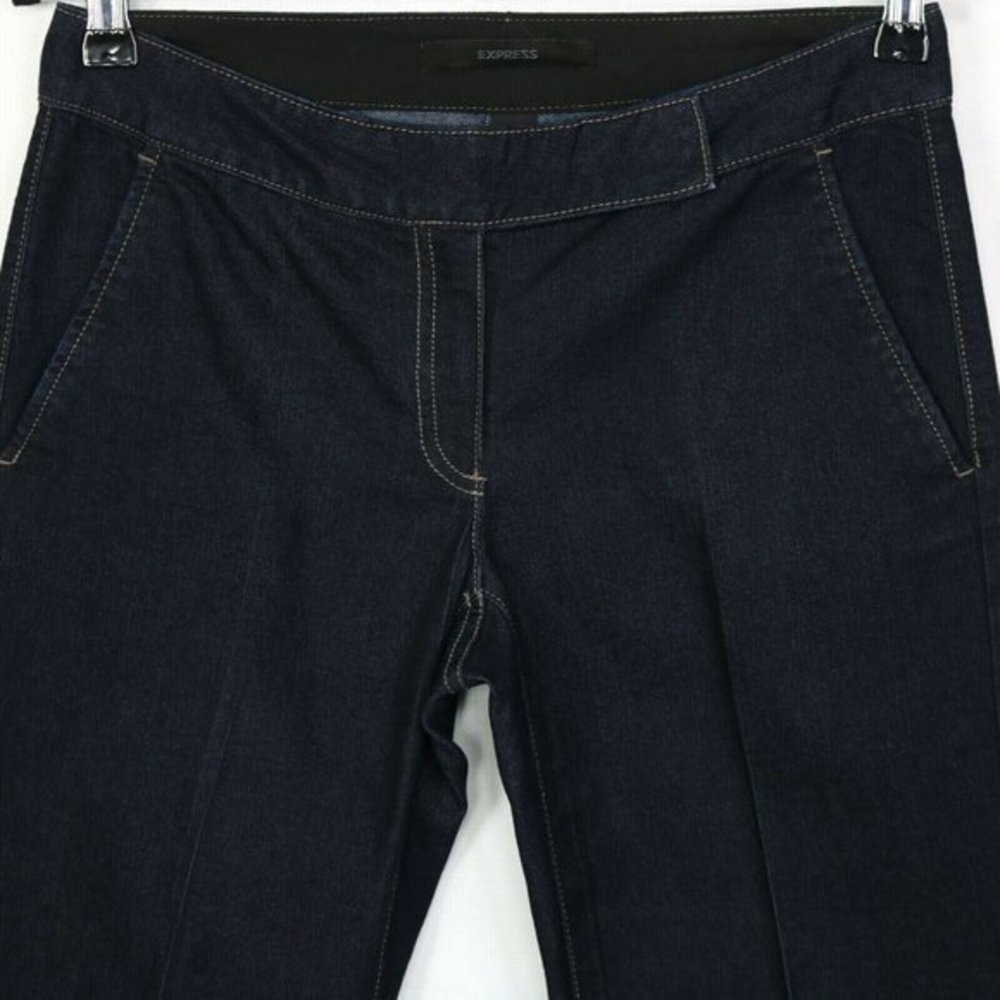 Express Trouser Flare Jeans Stretch Dark 2 X 29 - Picture 5 of 9